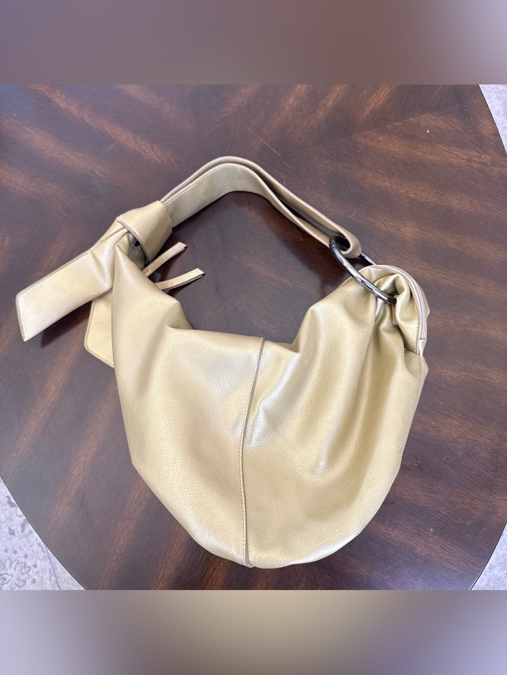 White House Black Market Gold Metallic Hobo Bag